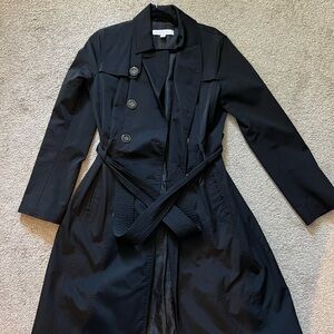 Elegant Black Women's Trench Coat